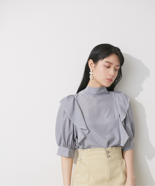 「JILL by JILL STUART」 半袖ブラウス FREE グレー レディース_画像2