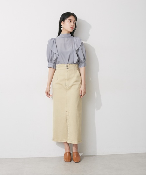 「JILL by JILL STUART」 半袖ブラウス FREE グレー レディース_画像5