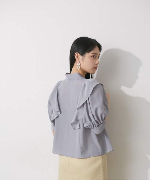 「JILL by JILL STUART」 半袖ブラウス FREE グレー レディース_画像10