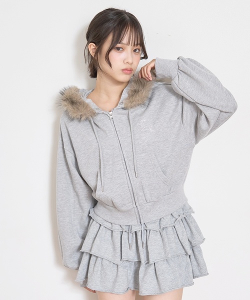 LOVETOXIC パーカー 「LTXC」「セット可」ファー2WAYZIPパーカ キッズ