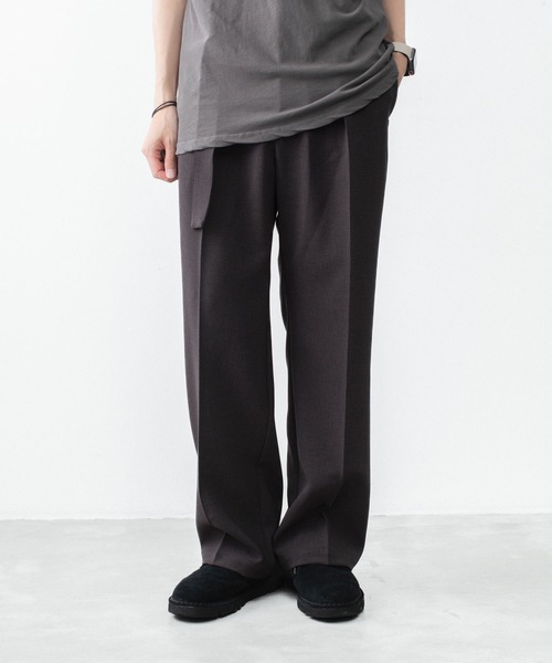 ATTACHMENT（アタッチメント） ワイドパンツ スラックス PE ストレッチ