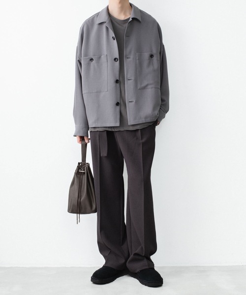 ATTACHMENT（アタッチメント） ワイドパンツ スラックス PE ストレッチ