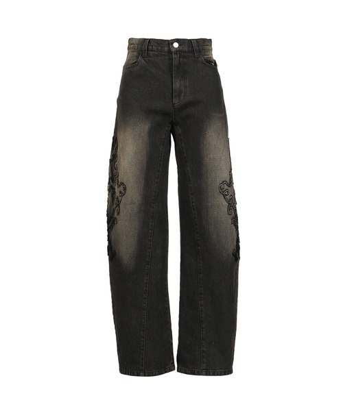 VIVAMUS パンツ DENIM LACE PANTS レディース メンズ : ZOZOTOWN Yahoo 