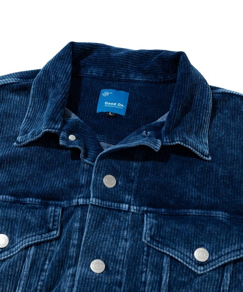 GOOD ON　グッドオン　ピグメントダイカバーオール GOOD ON（グッドオン） カバーオール KNIT CORDUROY G-JAN INDIGO