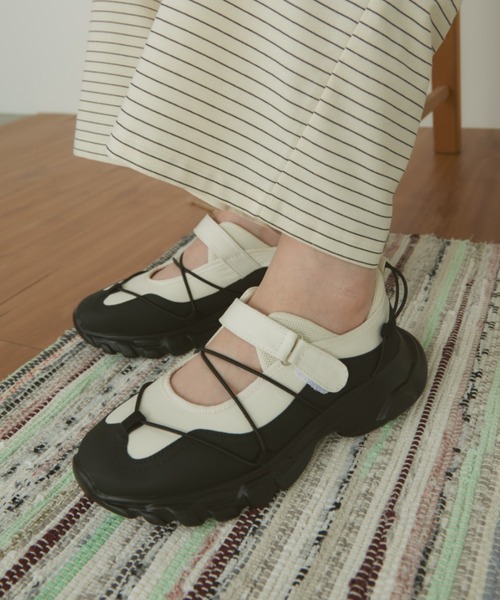 「MERLOT」 「Jia Mei rui」フラットサンダル MEDIUM チャコールグレー レディース_画像5
