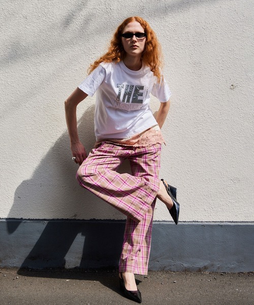 ワイドパンツ パンツ Multi-Color Easy Check Pants/マルチカラーイージーチェックパンツ レディースの画像