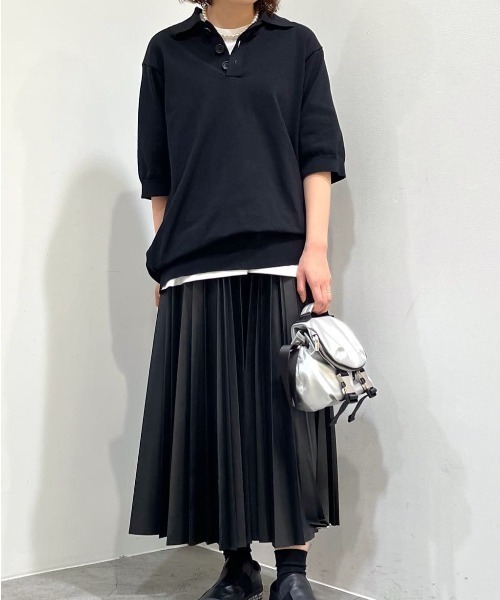「ZUCCa」 半袖ニット M size ブラウン レディースの画像