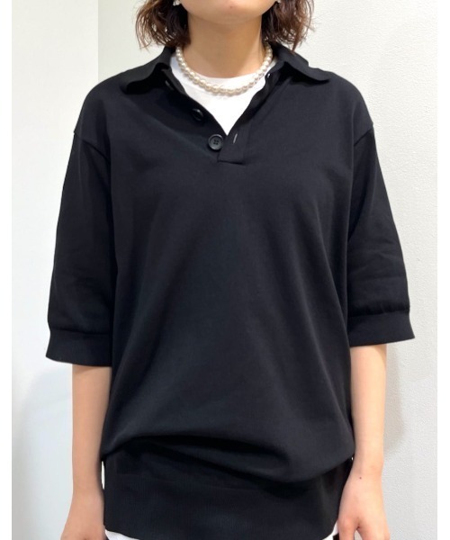 「ZUCCa」 半袖ニット M size ブラウン レディースの画像