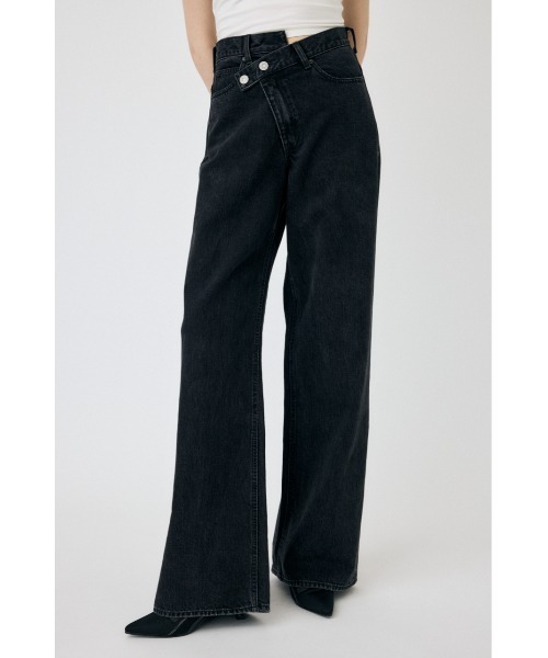 ジーンズ デニム デニムパンツ CROSS WAIST WIDE STRAIGHT / クロスウエストワイドストレート レディースの画像