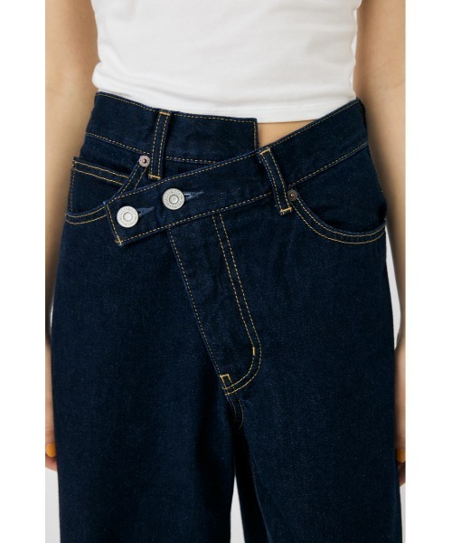 ジーンズ デニム デニムパンツ CROSS WAIST WIDE STRAIGHT / クロスウエストワイドストレート レディースの画像