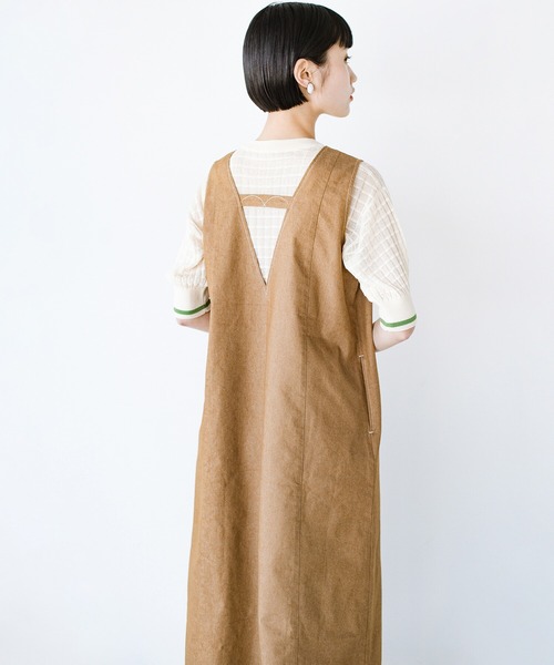 「haco!」 ノースリーブワンピース LARGE キャメル レディース_画像5