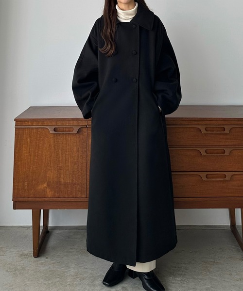 「callautia」 ステンカラーコート SMALL ブラック レディース_画像3
