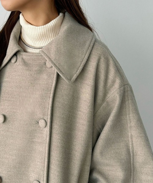 「callautia」 ステンカラーコート SMALL ブラック レディース_画像8