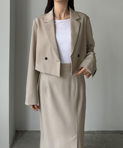 「Louere」 セットアップ MEDIUM グレイッシュベージュ レディースの画像
