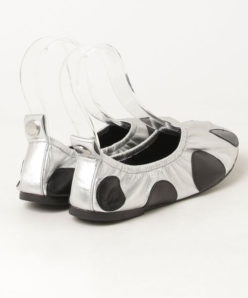 トリーバーチ　バレエシューズ　シルバー金具　美品　サイズ8.5日本25〜25.5 TORY BURCH（トリーバーチ） バレエシューズ 8M シルバー レディース