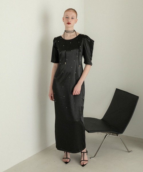 ANDRESDオケージョンドレス DONOBAN（ドノバン） ドレス 「ANDRESD」pearl glow satin dress 結婚