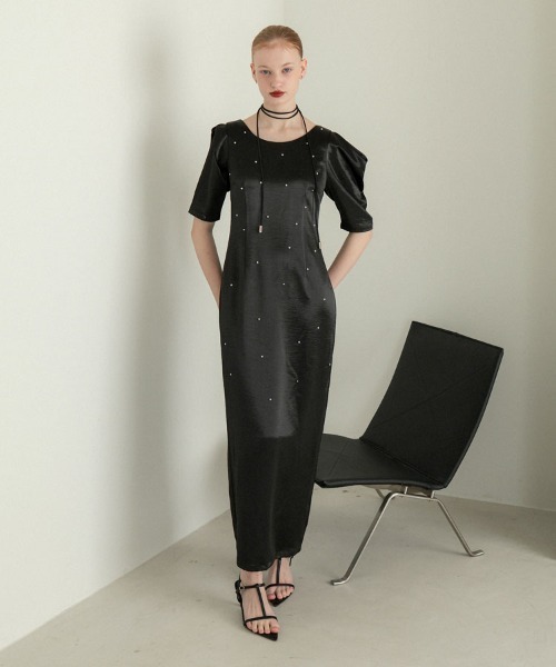 ANDRESD パーティー　結婚式　オケージョン　ドレス DONOBAN（ドノバン） ドレス 「ANDRESD」pearl glow satin dress 結婚