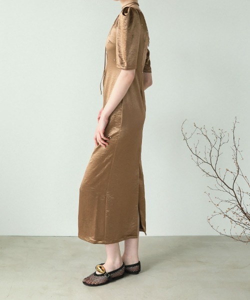 DONOBAN（ドノバン） ドレス 「ANDRESD」pearl glow satin dress 結婚