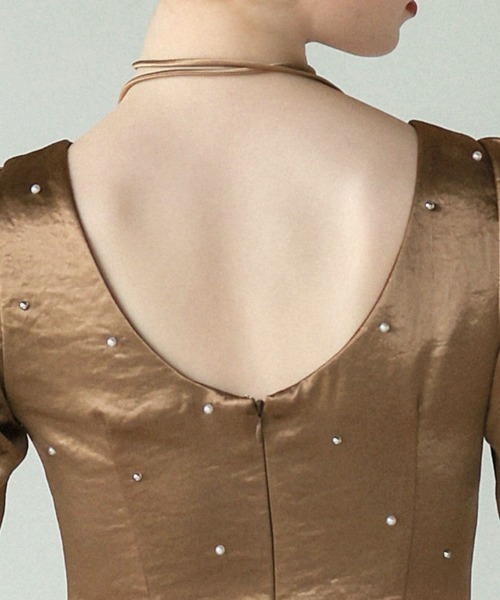 DONOBAN（ドノバン） ドレス 「ANDRESD」pearl glow satin dress 結婚