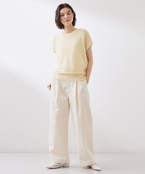 THE SHOP TK 「2点セット」メッシュニット+タンクトップ レディース