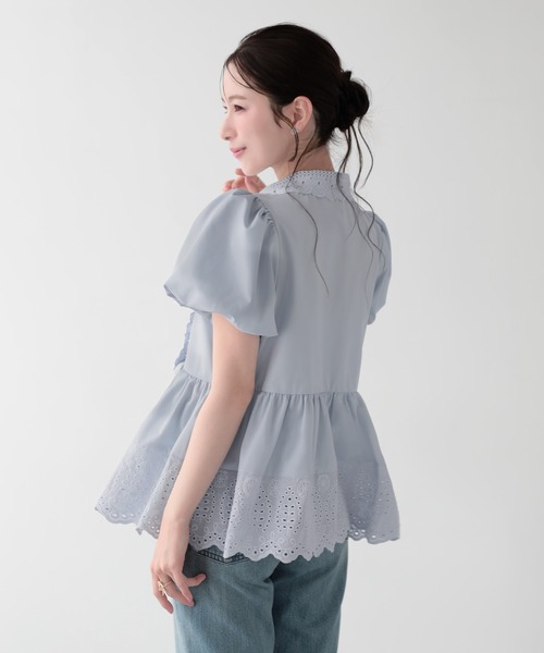 Fit more 半袖 Fit more（フィットモア） ブラウス シャツ 夏 半袖 クールタッチ