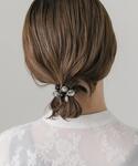 ヘアゴム 「再入荷」ストーンライクモチーフヘアポニーの詳細画像1