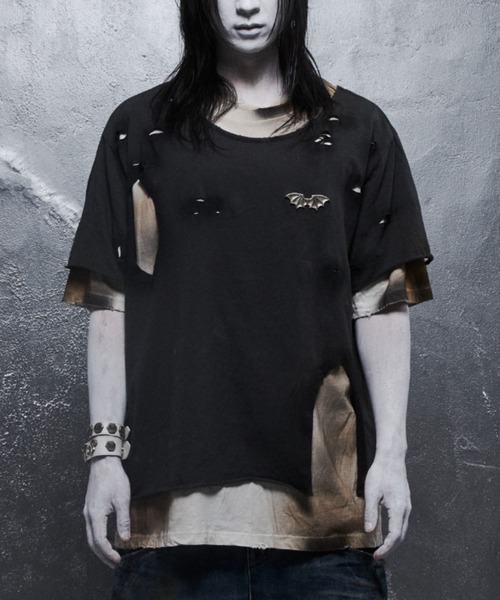 tシャツ 「DEVIL KIM」LAYERED BURNT T-SHIRT / 「デビルキム