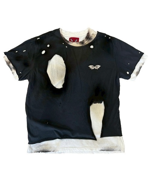 tシャツ 「DEVIL KIM」LAYERED BURNT T-SHIRT / 「デビルキム
