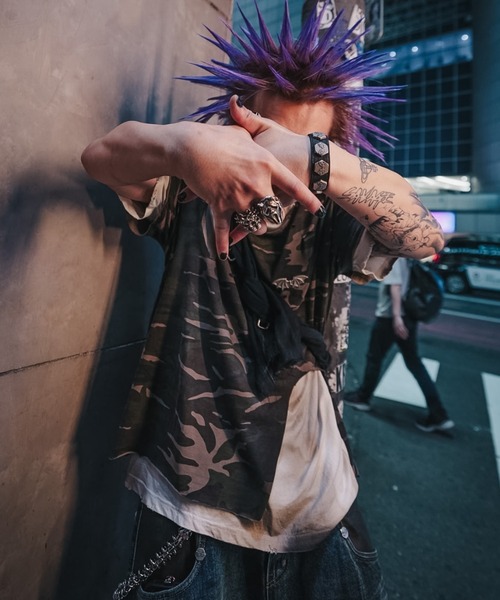 tシャツ 「DEVIL KIM」LAYERED BURNT T-SHIRT / 「デビルキム