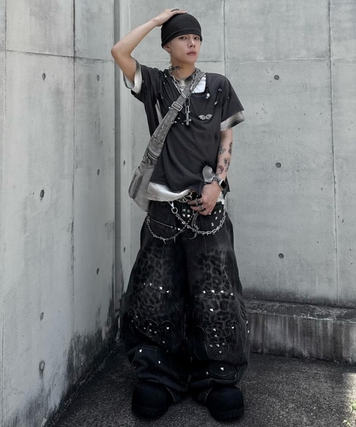 tシャツ 「DEVIL KIM」LAYERED BURNT T-SHIRT / 「デビルキム