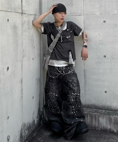 tシャツ 「DEVIL KIM」LAYERED BURNT T-SHIRT / 「デビルキム