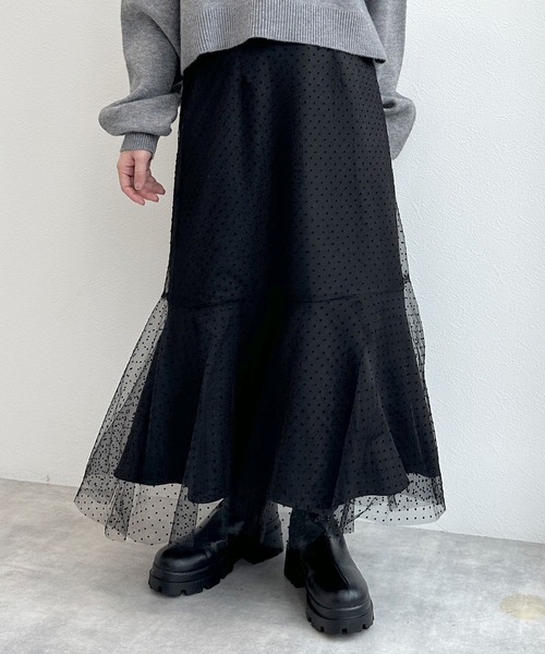 「w closet」 フレアスカート FREE グレー レディース_画像3