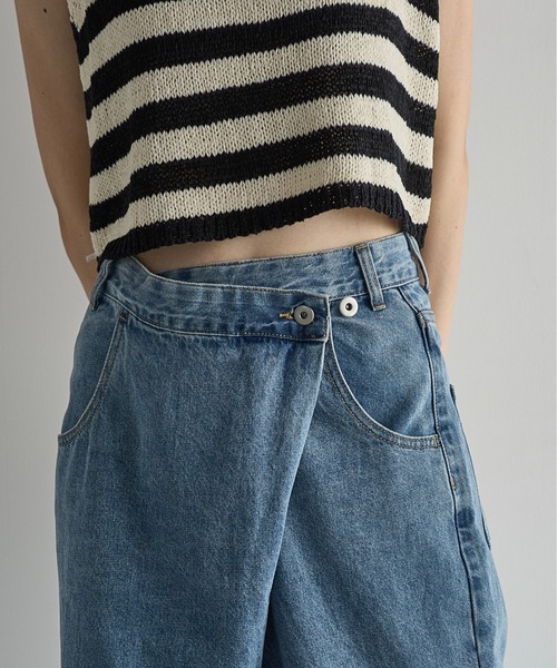 「THE YOn」 デニムパンツ S ライトブルー レディース_画像2