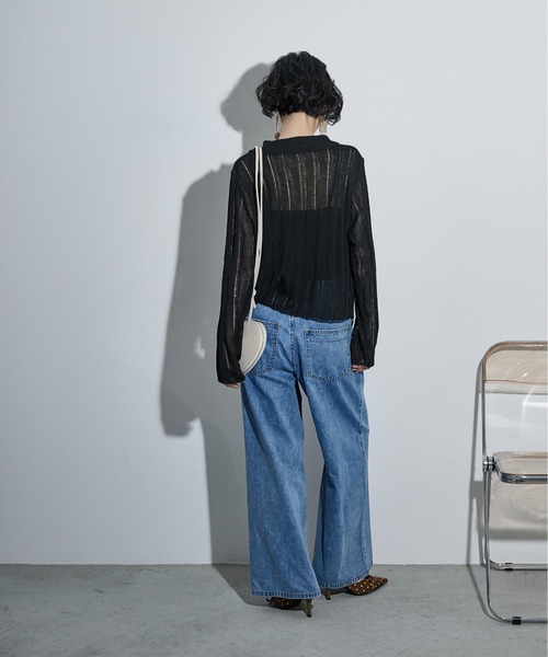 「THE YOn」 デニムパンツ S ライトブルー レディース_画像8