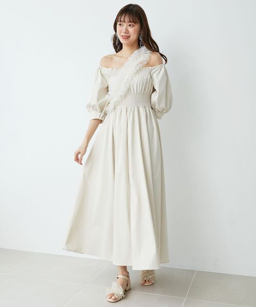 「MAJESTIC LEGON」 7分袖ワンピース MEDIUM ライトグレー レディース_画像5