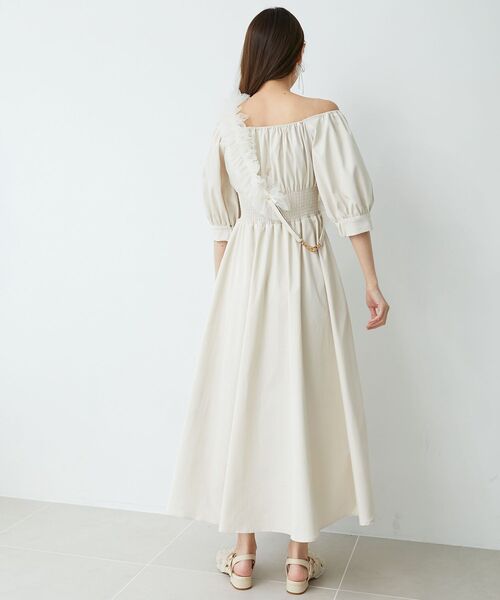 「MAJESTIC LEGON」 7分袖ワンピース MEDIUM ライトグレー レディース_画像7