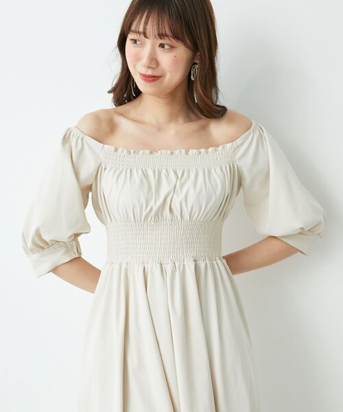 「MAJESTIC LEGON」 7分袖ワンピース MEDIUM ライトグレー レディース_画像8