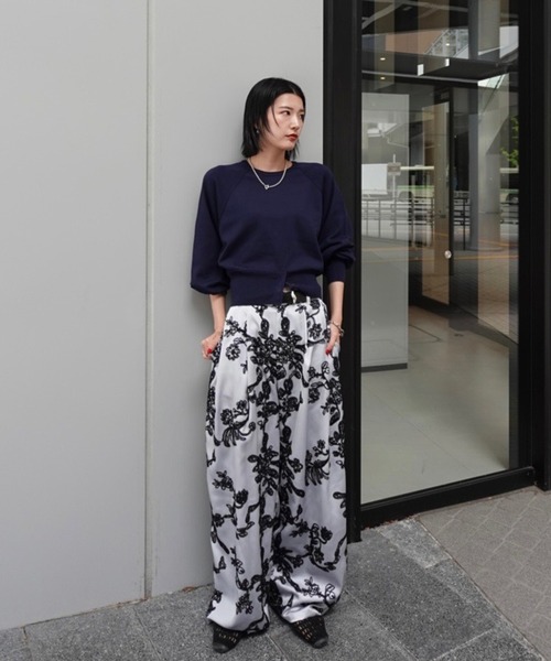 Ameri（アメリ） ニット セーター LOW BASIC WAIST STOP KNIT TOP