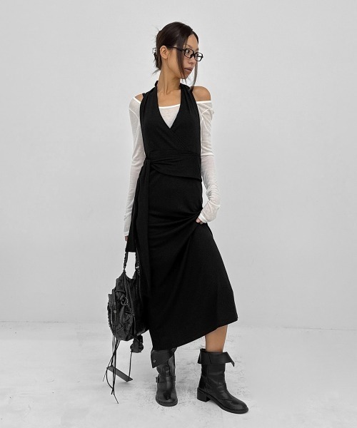 ワンピース 「MADE」 スアルストラップホルター2WAYワンピース