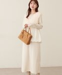 ワンピース フリンジペプラムベスト×リブカット...の詳細画像3