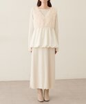 ワンピース フリンジペプラムベスト×リブカット...の詳細画像5