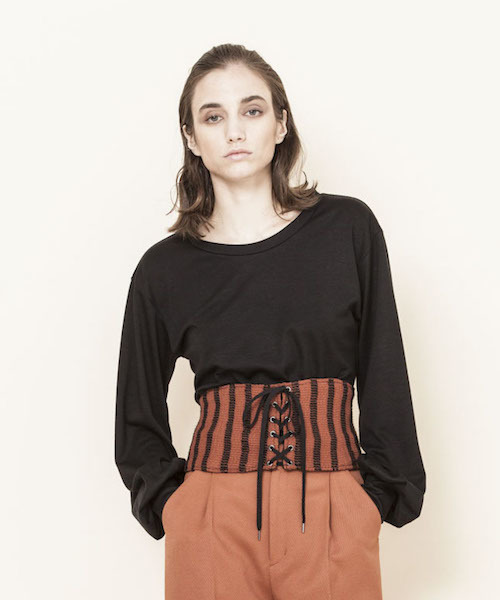 tシャツ DOMENICO+SAVIO BACK LACE UP PULLOVER レディース