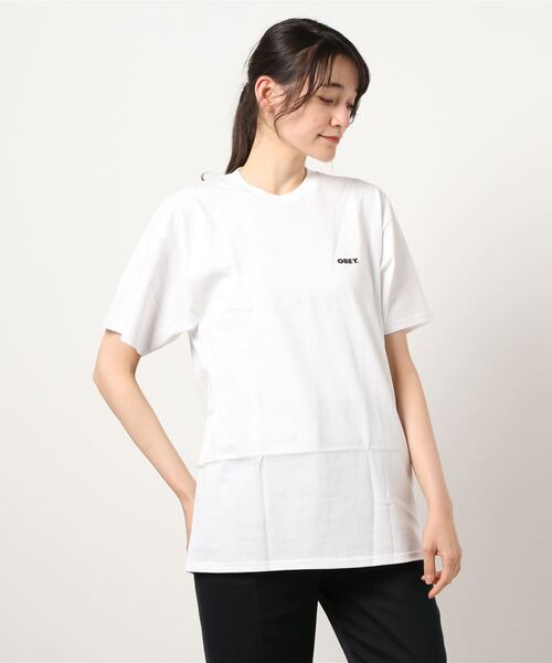 Tシャツ【OBEY】関税込み/送料無料 クルーネック プリント 単色 TONE tシャツ 「OBEY/オベイ」OBEY BOLD(UN) レディース メンズ