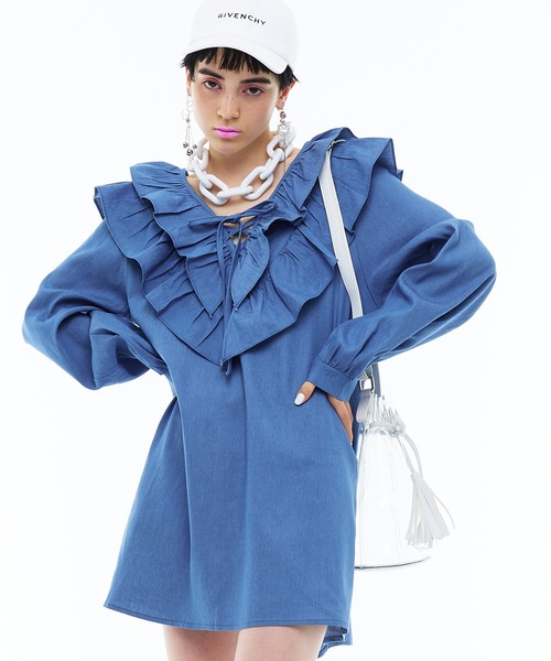 ワンピース シャツワンピース Narcissus デニムフリルワンピース Zozotown Paypayモール店 通販 Paypayモール