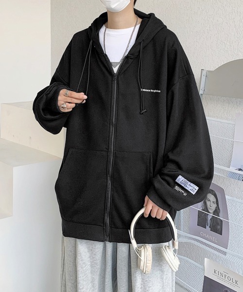 パーカー 「FVLMEN」onepoint logo zip parka/ワンポイント ロゴ
