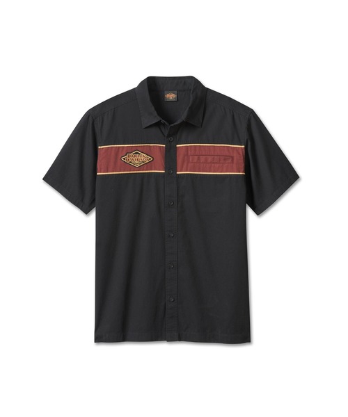 コラボ【Harley Davidson×Dickies】イーグル 半袖 ボタンシャツ Men's Dickies x H-D Eagle Short Sleeve Work Shirt | Harley