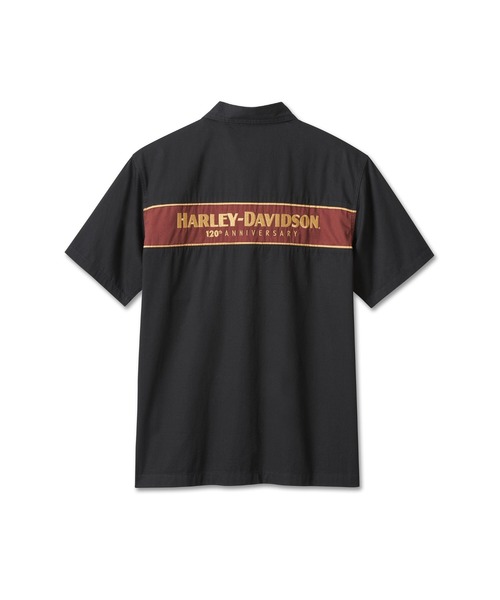 コラボ【Harley Davidson×Dickies】イーグル 半袖 ボタンシャツ Men's Dickies x H-D Eagle Short Sleeve Work Shirt | Harley