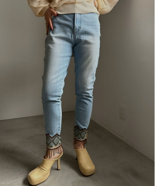 Ameri VINTAGE アメリ FRINGE PARTS SET DENIM