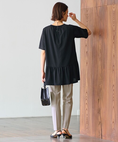 tシャツ 「WEB限定・洗える・XSサイズあり」ディフォームピケチュニック丈 カットソー レディース 自由区 tシャツ 「WEB限定・洗える・XSサイズあり」ディフォーム