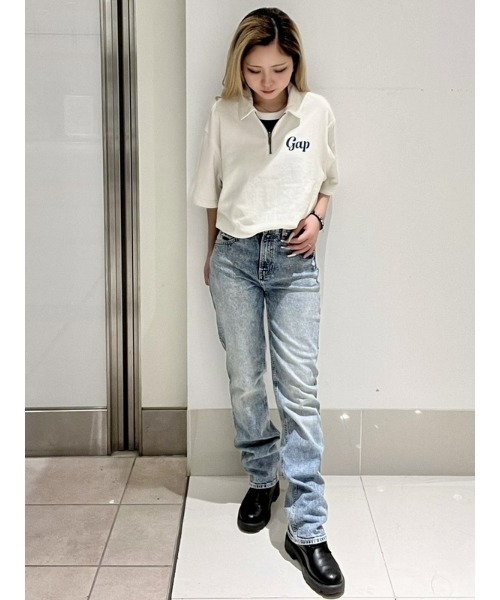 美ライン ハイライズ ルーズフィットデニム GAP ジーンズ デニム デニムパンツ ウォッシュウェル '90s